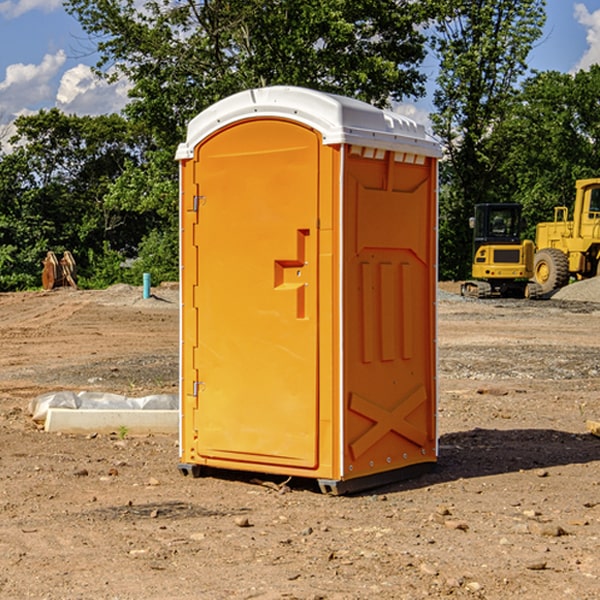 how often are the portable restrooms cleaned and serviced during a rental period in Hazleton Indiana